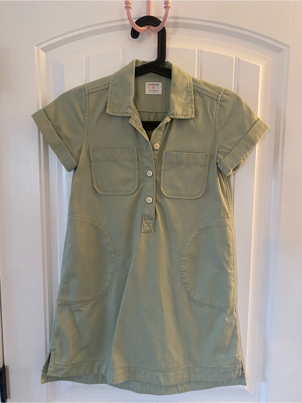 Crewcuts Girls' Olive Green Utility Polo Dress